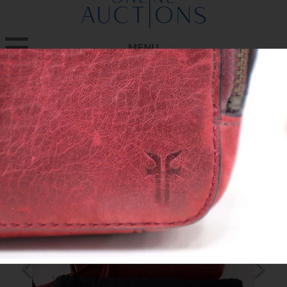 Frye Burgundy Leather Clutch